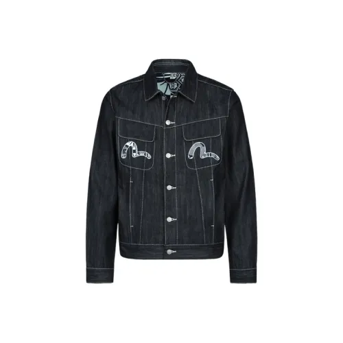 EVISU Джинсовый синий Мужской Джинсовые куртки