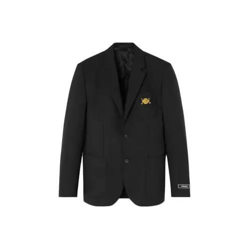 VERSACE Бизнес костюм пальто мужской черный