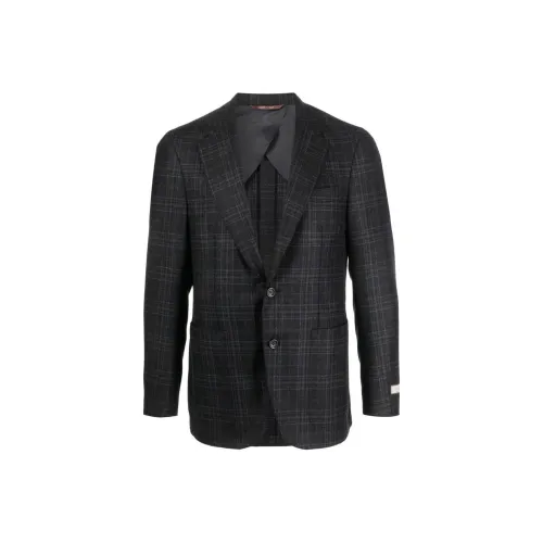 Canali Бизнес-костюм пальто мужской угольно-серый