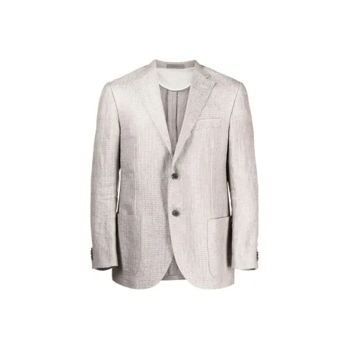 CORNELIANI Бизнес-костюм Пальто Мужской Серый Белый