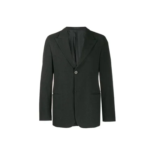 GIORGIO ARMANI Черный Зеленый Мужской Деловой Костюм