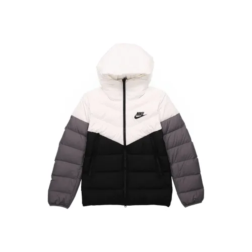 Nike Пуховик Зимний Мужской Черный Белый