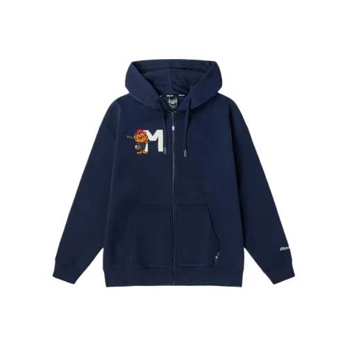 Куртки и пальто Mizuno унисекс темно-синего цвета