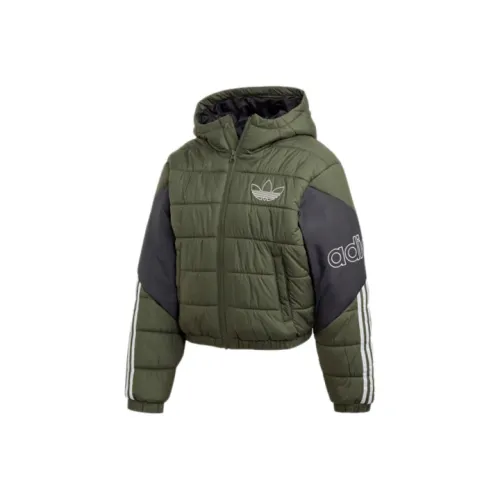 adidas originals Базовый зеленый женские объемные куртки (пуфы)