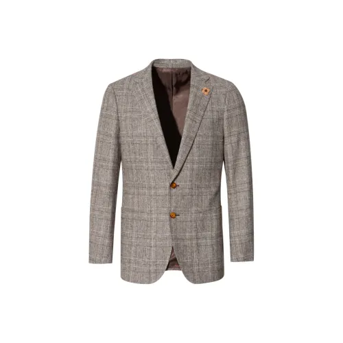 LIU·JO UOMO Кофейный Клетчатый Мужской Деловой Костюм