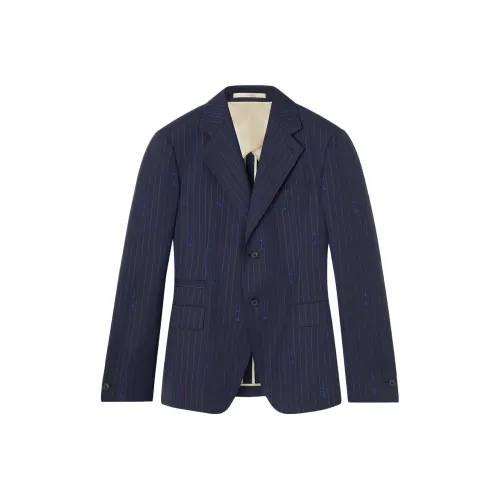 VERSACE Бизнес костюм пальто мужской синий