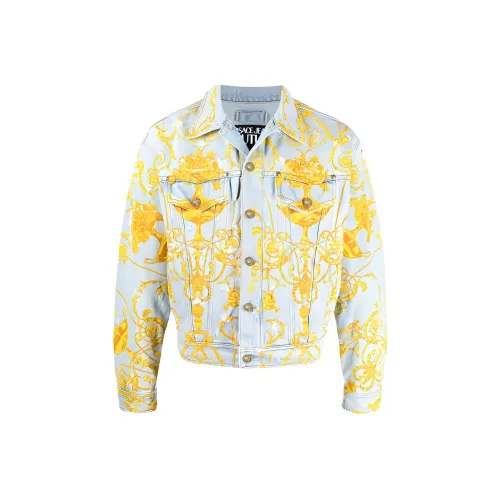 VERSACE JEANS COUTURE Джинсовая куртка мужская синяя