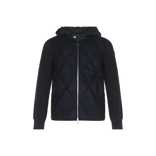 Moncler Темно-синий Синий Мужской Пуховик