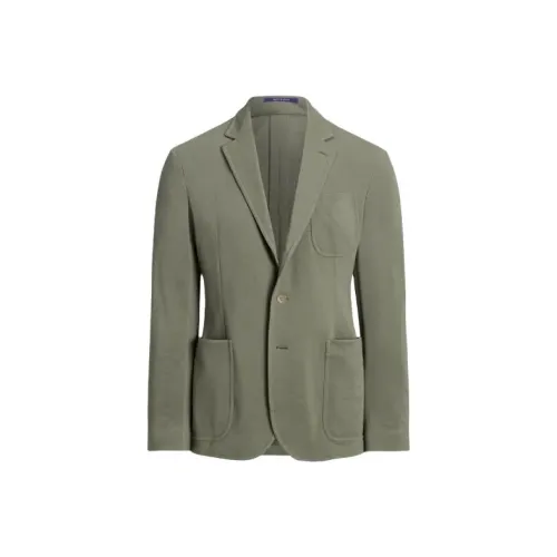 Polo Ralph Lauren Hadley Ручная работа Шерсть Пике Блэйзер Блэйзеры Мужской Зеленый