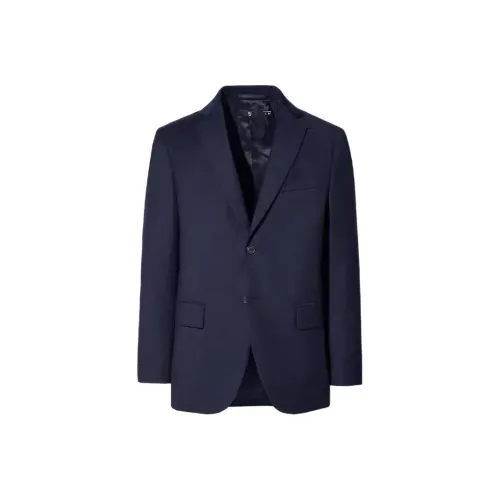 UNIQLO Темно-синий Синий Мужской Деловой костюм