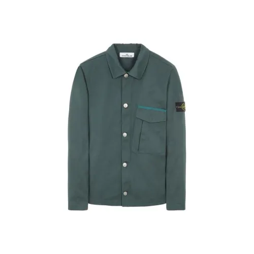 Stone Island Темно-зеленый Мужской Куртки