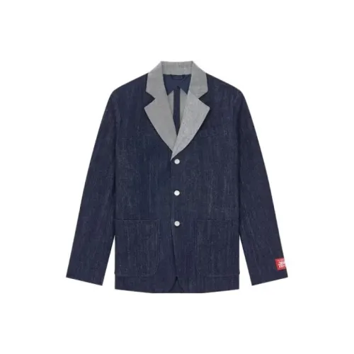 KENZO Джинсовый синий Мужские Джинсовые куртки