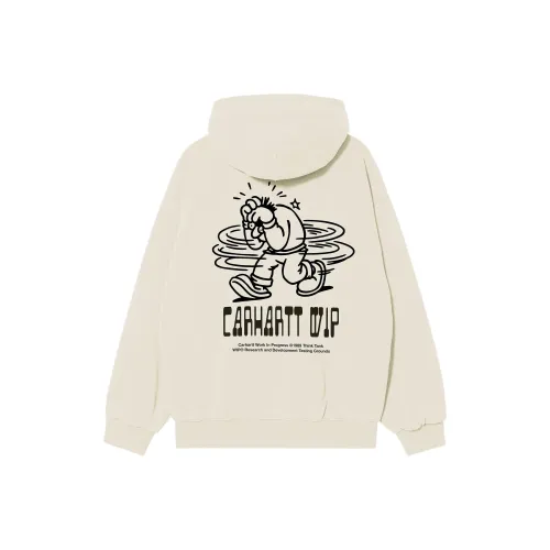 Carhartt WIP FW24 С капюшоном Think Танк Sweat Куртка Мужская Белая