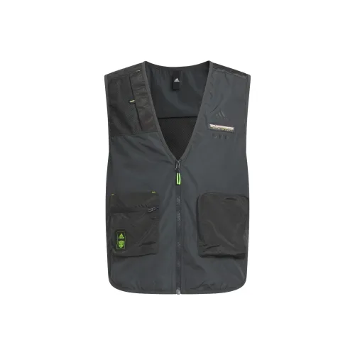 Adidas Угольный Черный Мужские Жилеты