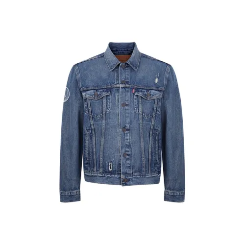 Levis Джинсовый синий Мужские Джинсовые куртки