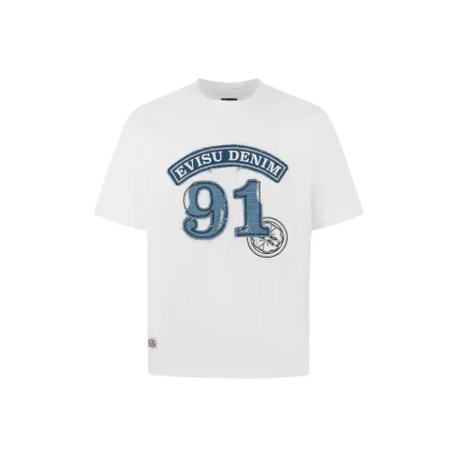 EVISU 2025 Летний T-Shirt Мужской Белый