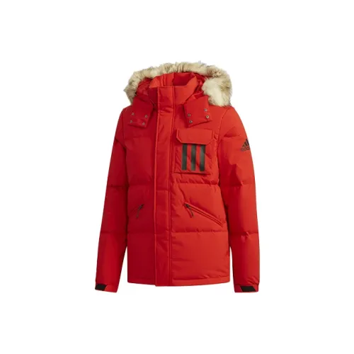Adidas Светло-алый Мужской Пуховик