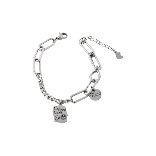 West Island Браслеты из титановой стали, серебряные, унисекс