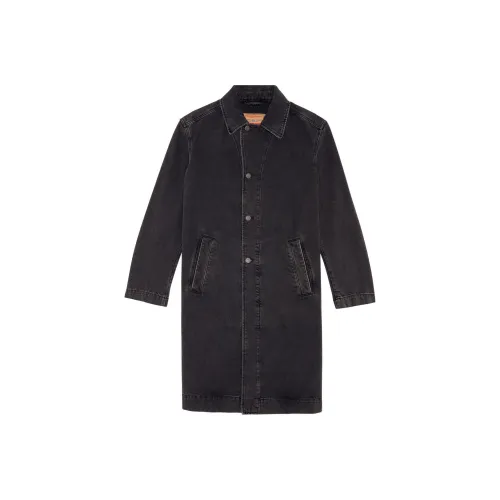 DIESEL Темно-серый Мужской Джинсовые куртки