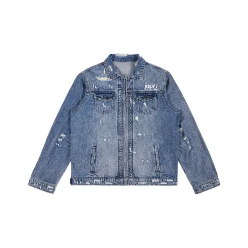 BLUESFLY Loose Fit Denim Jacket Unisex Light Blue BLUESFLY Свободный крой Джинсовая куртка Унисекс Светло-синий