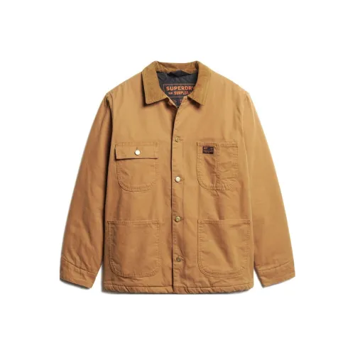 SUPERDRY Куртки и Пальто Мужской Коричневый
