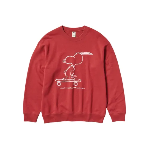 UNIQLO PEANUTS Collaboration Свитшот Унисекс Красный