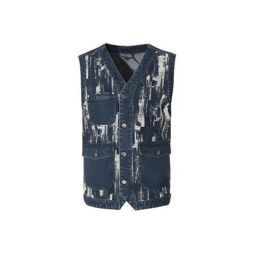 RARE Синий Мужской Жилеты