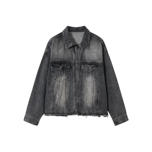 KREATE DENIM серия с процессом промывки Джинсовые куртки унисекс, промытый черный