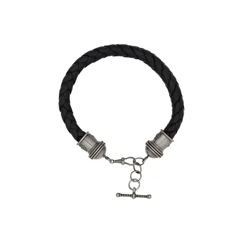 SAINT LAURENT Браслеты из латани черные мужские