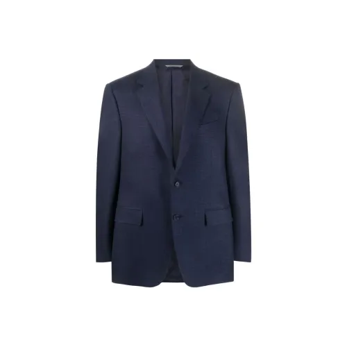 Canali Бизнес-костюм Пальто Мужской Морской Синий