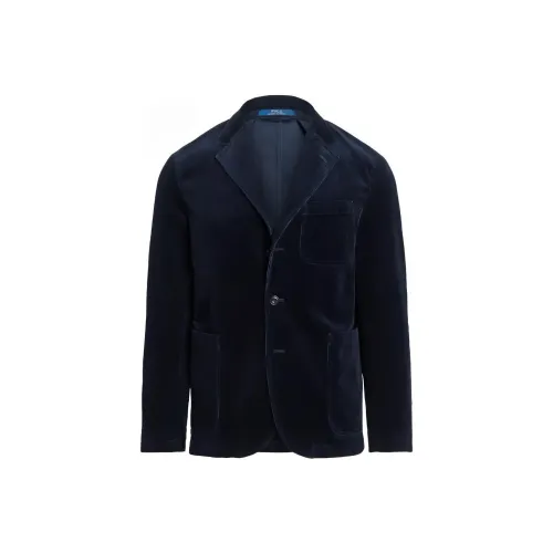 Polo Ralph Lauren Промытый Эластичный Вельвет Костюм Куртка Бизнес Костюм Пальто Мужской Синий
