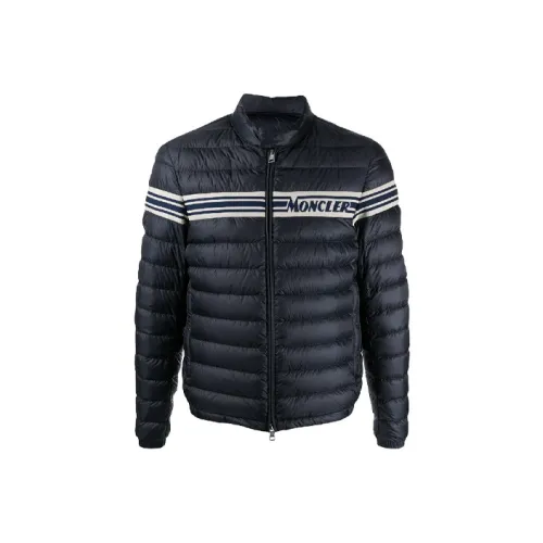 Moncler Темно-синий Синий Мужской Пуховик