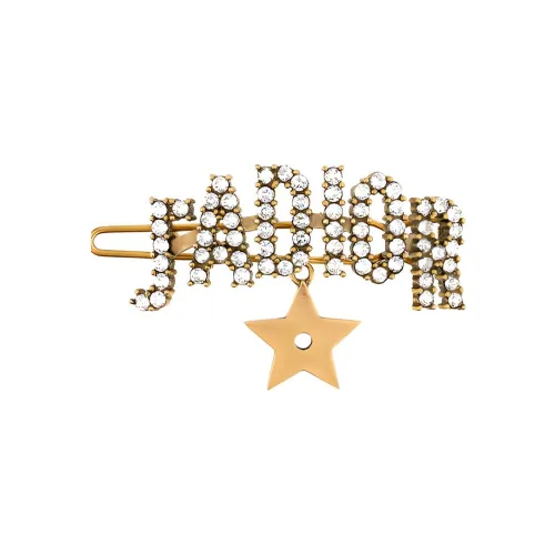 DIOR J'Adior Металл, Кристальный/Полупрециозный Каменный Заколки для волос Золотой Белый Женские