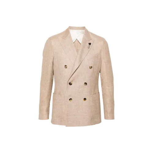 LARDINI Бизнес-костюм Пальто Мужской Бежевый