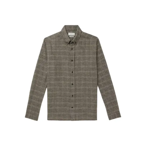 OLIVER SPENCER Рубашка Мужская Серого цвета