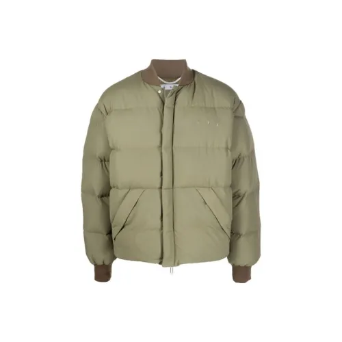 Off Белый FW21 Зеленый Мужской Пуховик