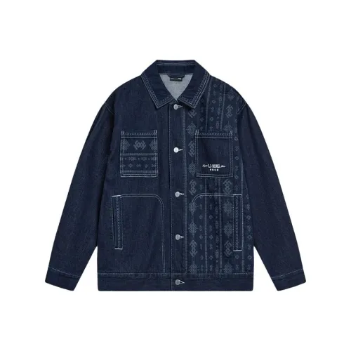 LINING Sports Life Collection Denim Jacket Men's Denim Blue