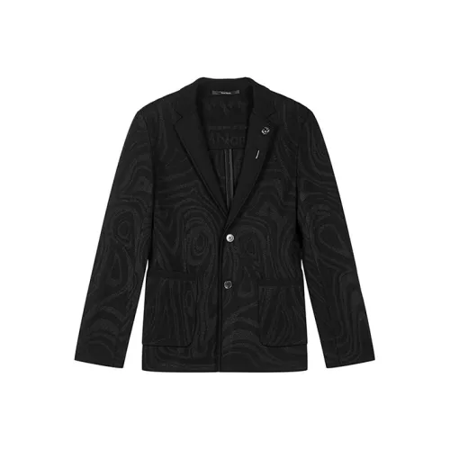 DAVID NAMAN Черный Мужской Деловой Костюм