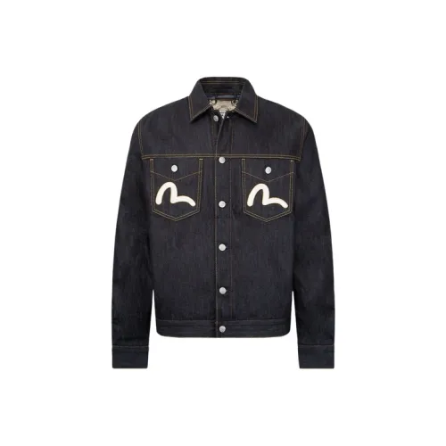 EVISU Джинсовый синий Мужской Джинсовые куртки