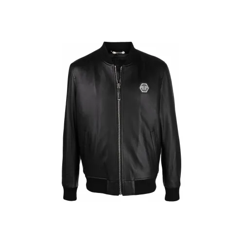 PHILIPP PLEIN Мужские черные куртки