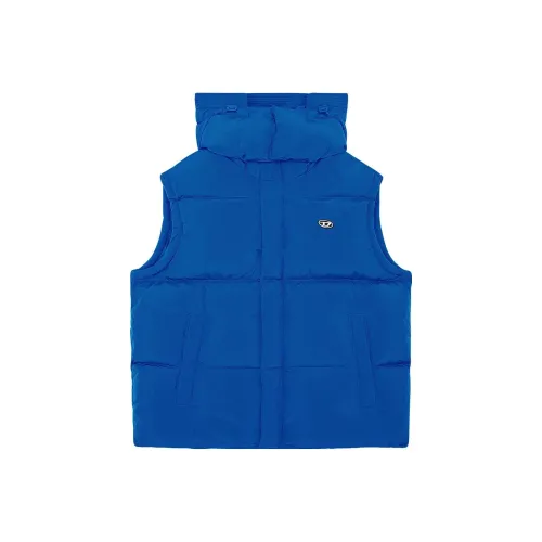 DIESEL Blue Men's Gilets DIESEL Синий Мужской Жилеты
