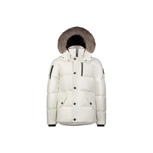 Moose Knuckles Пуховик Зимний Мужской Молочный Белый