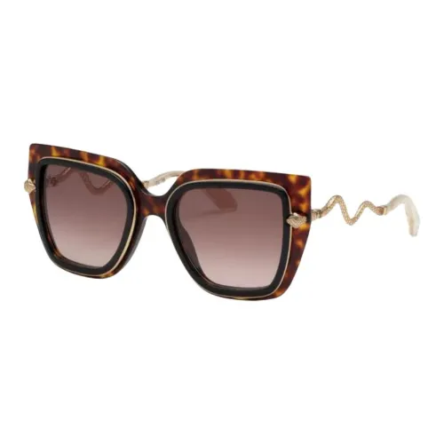 Roberto Cavalli Ацетатные квадратные солнцезащитные очки женские золотые