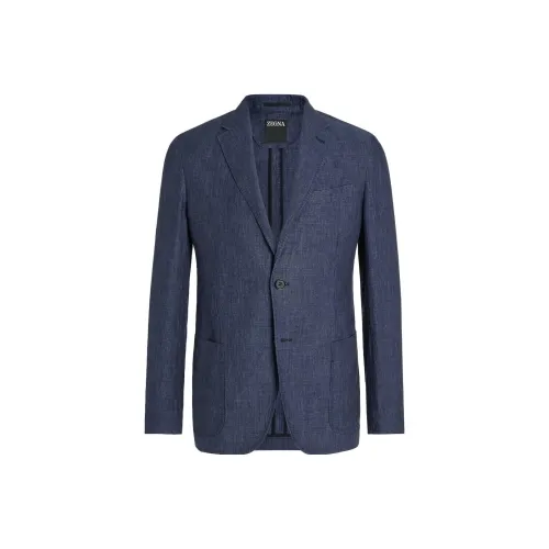 Ermenegildo Zegna Ink Синий Мужской Деловой Костюм