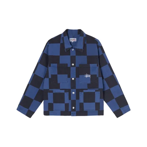Stussy Синие Унисекс Джинсовые Куртки