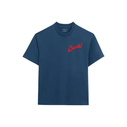 COACH Темный деним Мужская T-рубашка