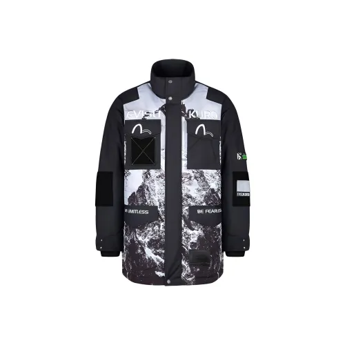 EVISU Черный Мужской Пуховик