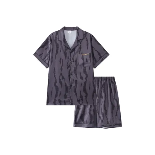 CHUDUAN Пижамный комплект мужской фиолетовый