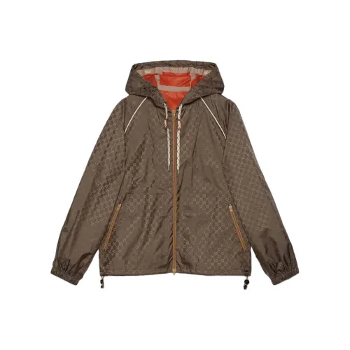 GUCCI SS23 Куртки и Пальто Мужской Темно-Коричневый