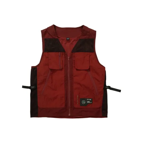 FLOAT Свободный крой Жилет Унисекс Бордовый